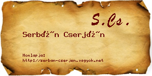 Serbán Cserjén névjegykártya